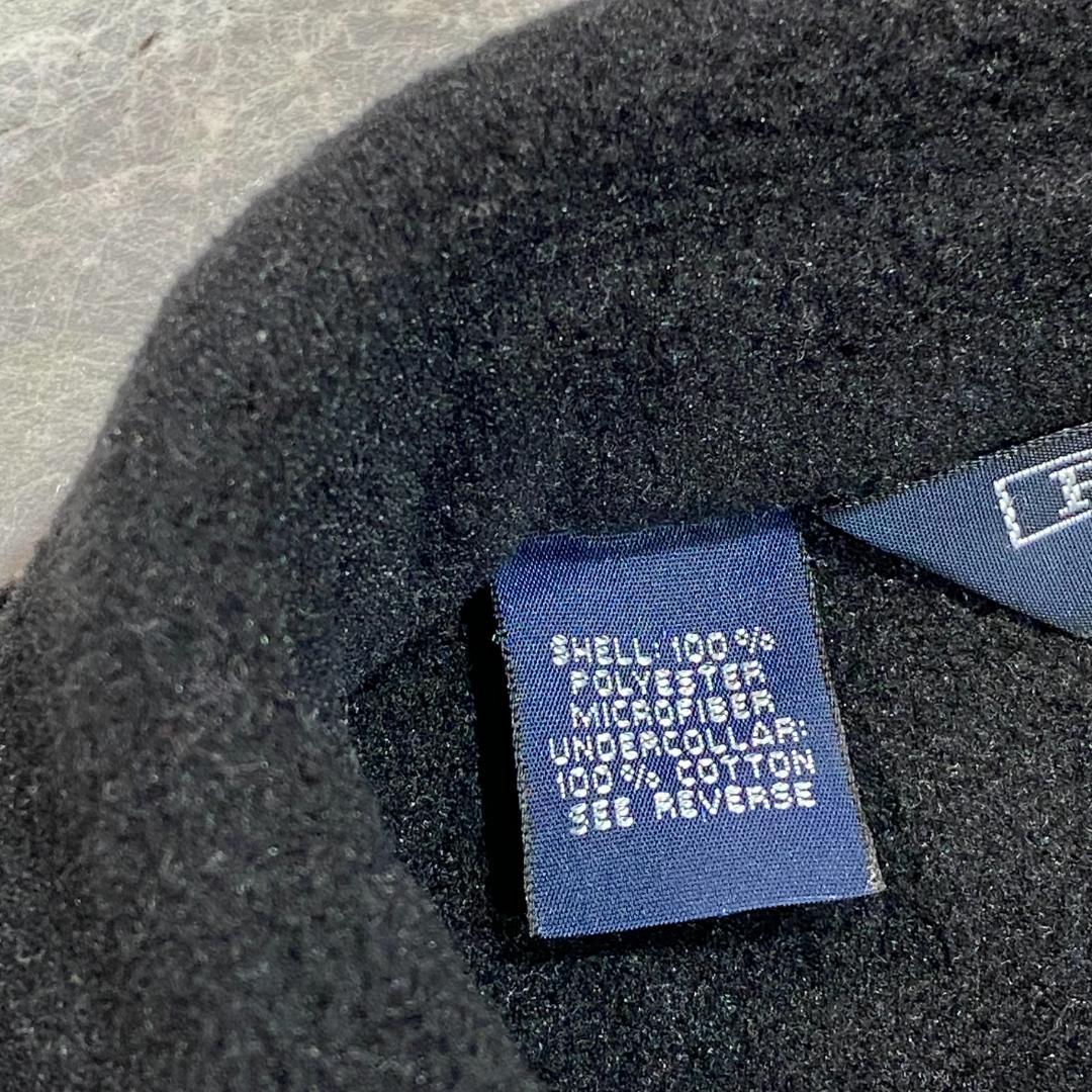 ポロラルフローレン 80S フルジップ フリースジャケット M ブラック ロゴ柄