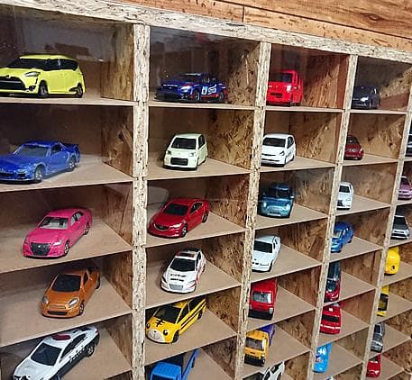 2個セット・送料無料・ワイド・トミカOSBガレージ・トミカ収納棚・コレクション