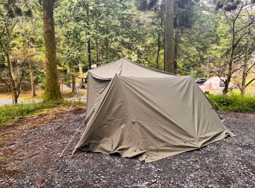 BUNDOK ソロベースEX カーキ　二股ポール