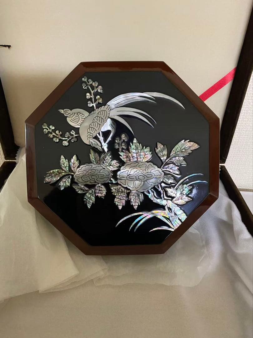 漆器 螺鈿細工 菓子器八角 螺鈿 伝統工芸