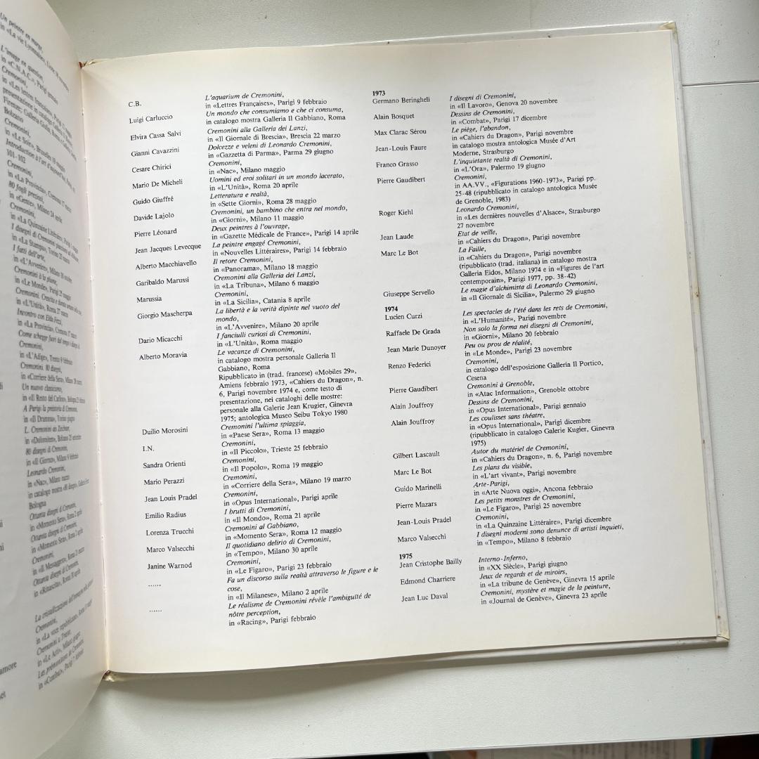アート・デザイン・音楽 Cremonini Opere dal 1960 al 1984