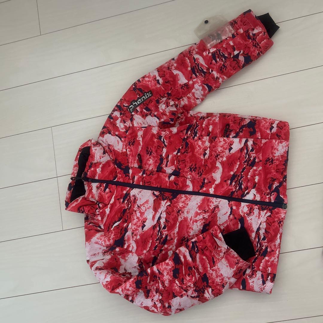 子ども用ピンク迷彩スキーウェア