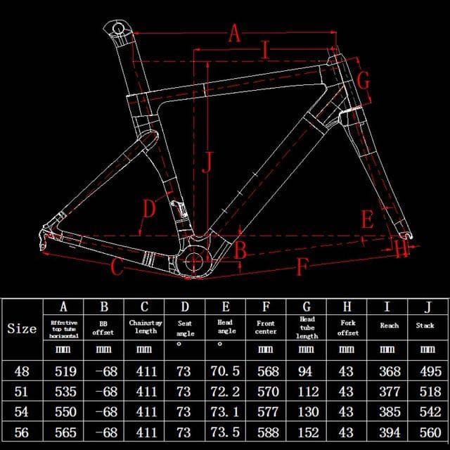 ロードバイク　フルカーボンフレーム　フロントフォーク　セット