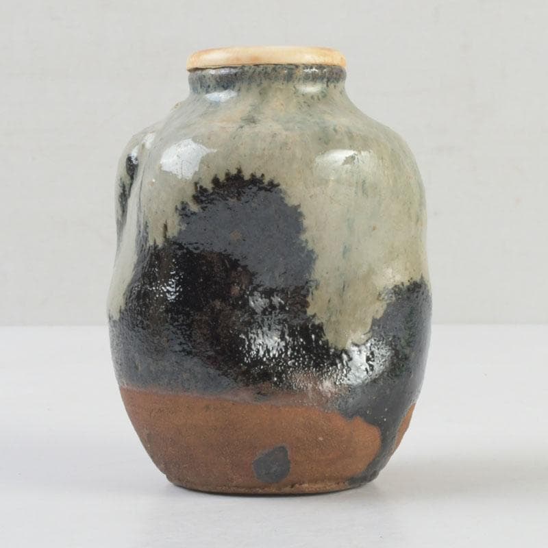 茶道具　元和年代作　古唐津　朝鮮唐津茶入　大徳寺　方谷浩明極め箱　V　9339