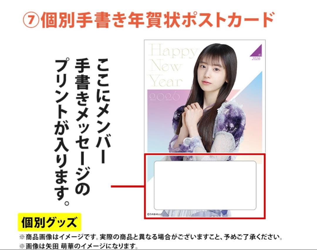 乃木坂46 2026年福袋A B C 19点　筒井あやめ