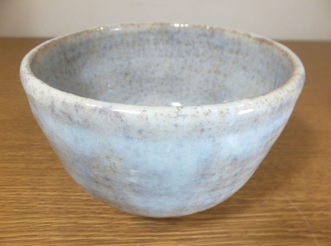 真作保証 吉賀大眉 自作 萩茶碗 日展 文化功労者 表千家 茶道具 山口県