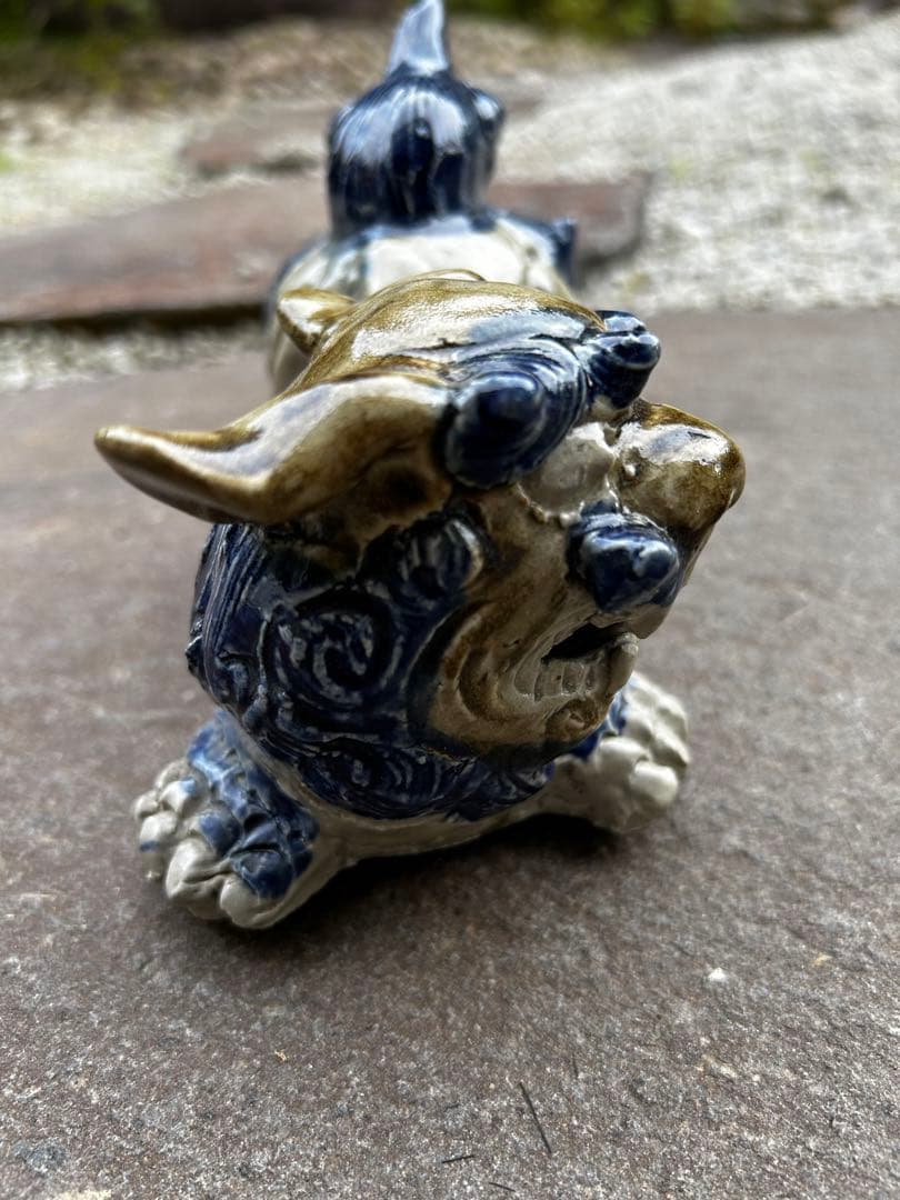 シーサー　2体　大小　沖縄　琉球　アンティーク