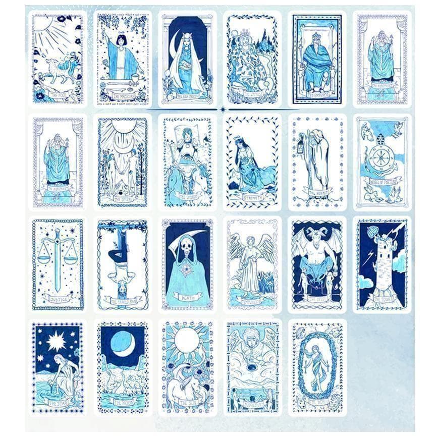 【正規品タロットカード】タイ希少デッキ✨陶磁器をイメージした美しい色彩ポーセリン