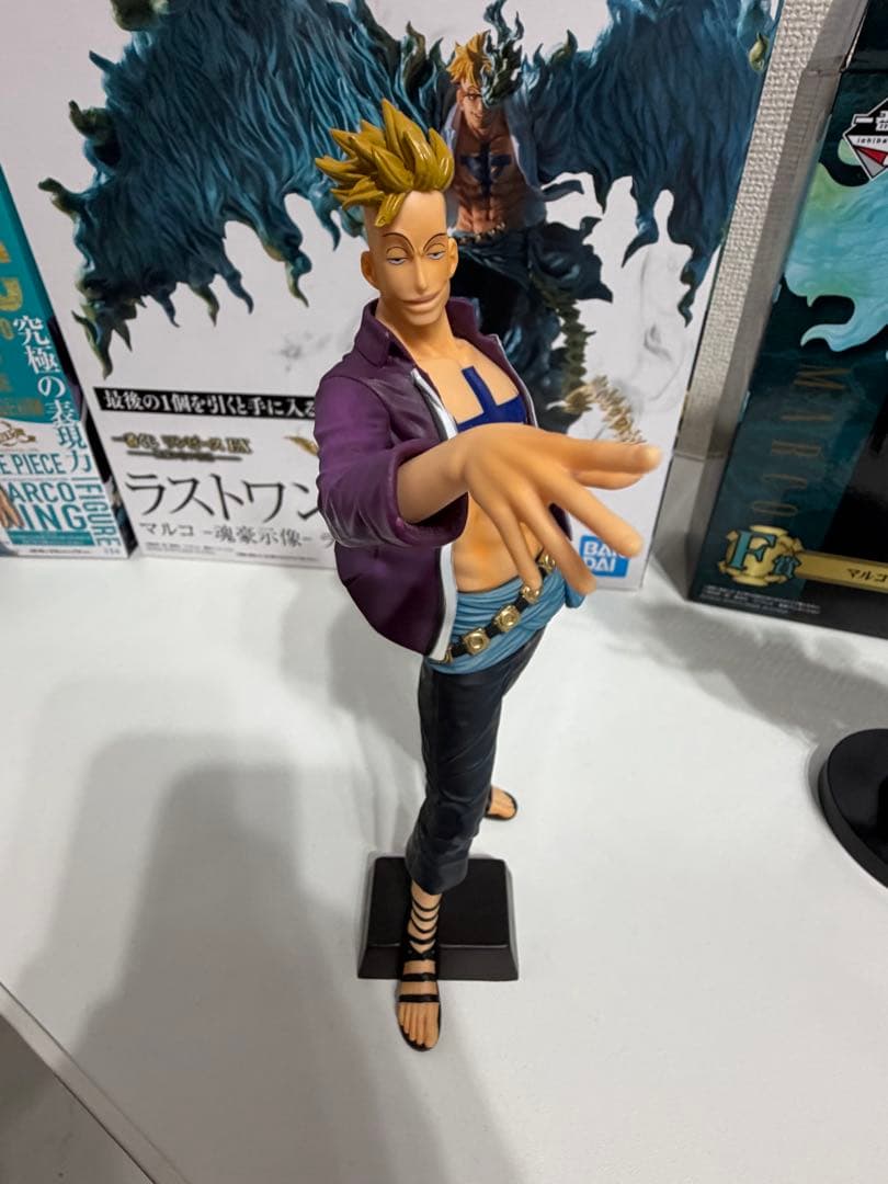 ワンピース　EX 悪魔を宿す者達 ラストワン賞　マルコ魂豪示像　3体セット