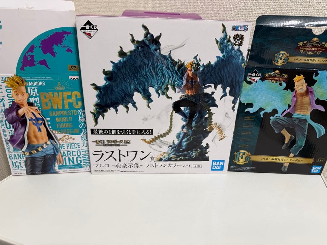 ワンピース　EX 悪魔を宿す者達 ラストワン賞　マルコ魂豪示像　3体セット