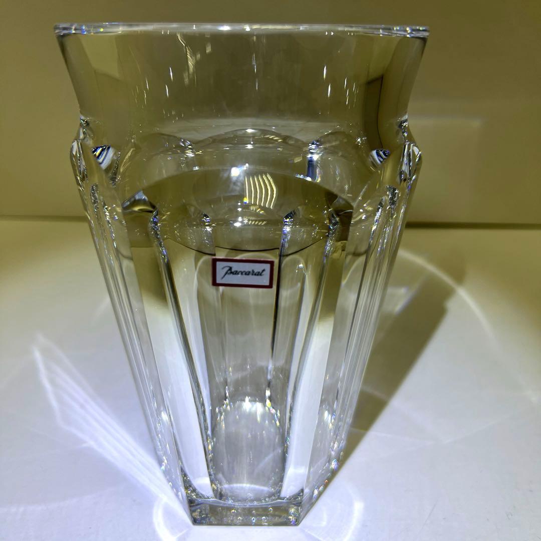 バカラ　アルクール花瓶　共箱　高さ17㎝　東Y7-1119☆1F