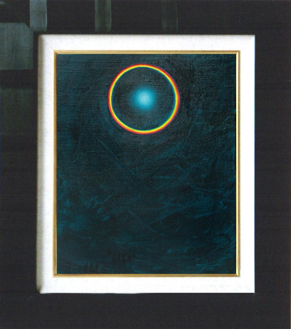 油絵 菅家令子 絵 絵画インテリア額付(銀) F3-GB62023 風景祈り希望