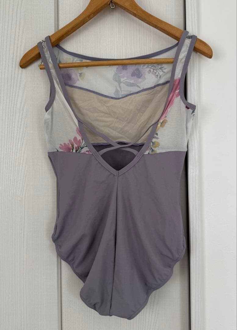 チャコット レオタード 花柄 ラベンダー Lサイズ