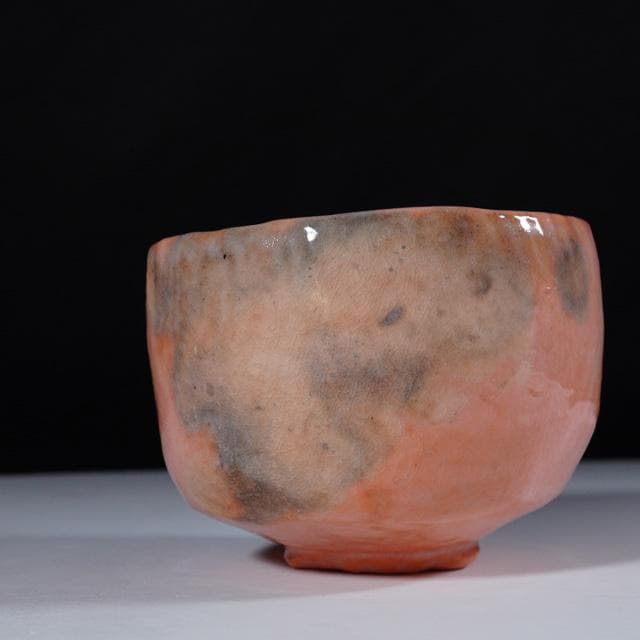 佐々木昭楽　光悦写毘沙門堂茶碗　共箱　茶道具　楽焼　赤茶碗