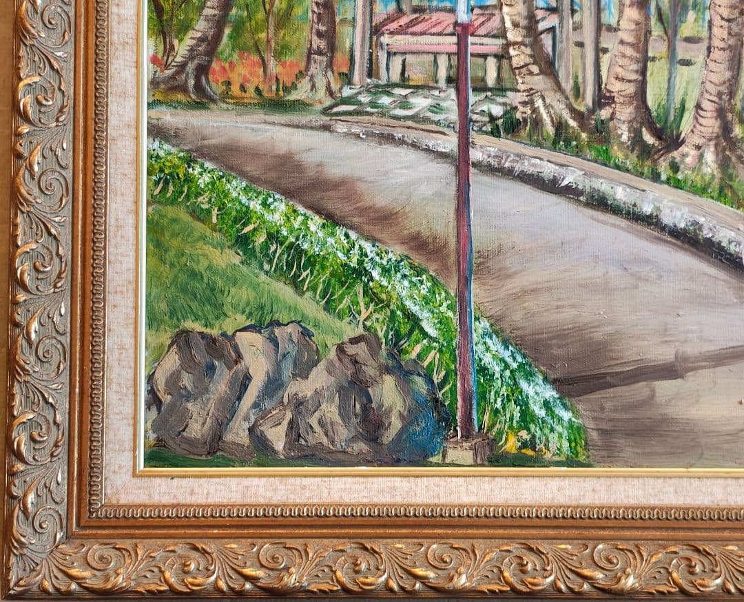 【送料込】F30号 大型額縁 キャンバス付 リメイク素材 練習用 DIY素材