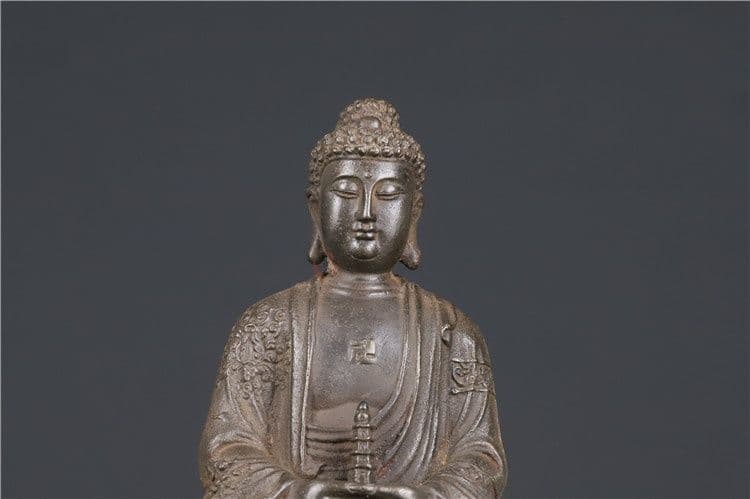 鉄像 鉄仏 釈迦牟尼端塔仏 大日如来仏像 工芸品 置物