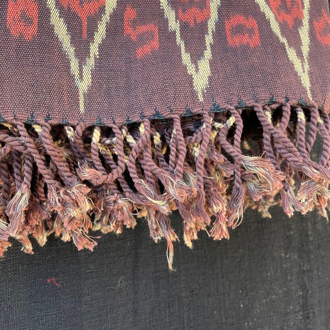 インドネシア　アンティーク　イカット　タペストリー　布