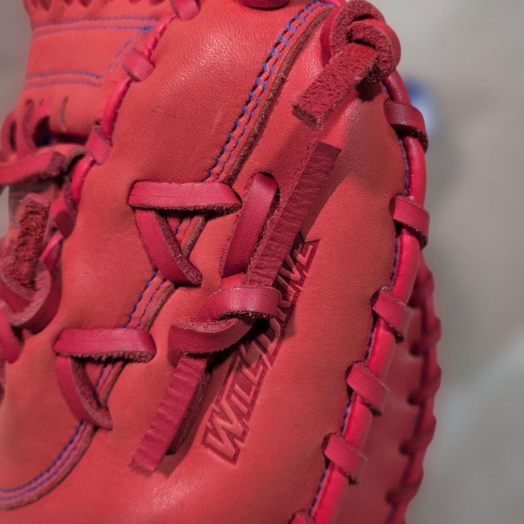 ミズノ:少年軟式用ファーストミット:右投げ用:一塁手用:オレンジ色