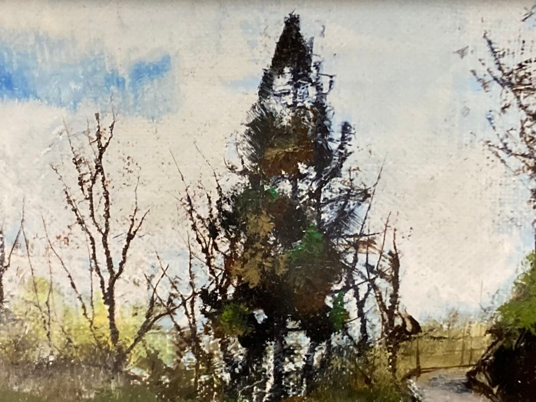 油彩　油絵　肉筆　風景画　小山オサム　SM 直筆サイン有　額新品