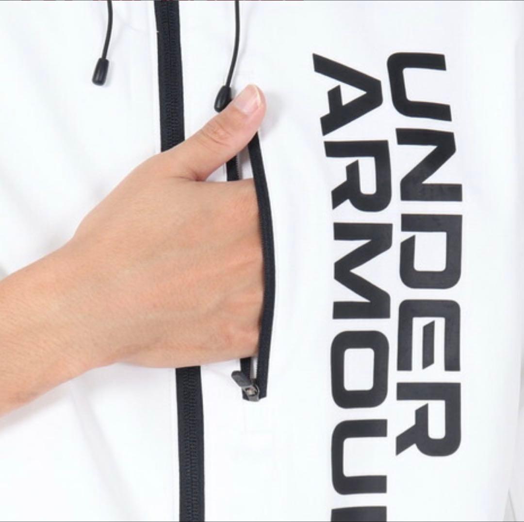 UNDER ARMOUR 防水パーカー 3XL 未使用 白 トレーニング