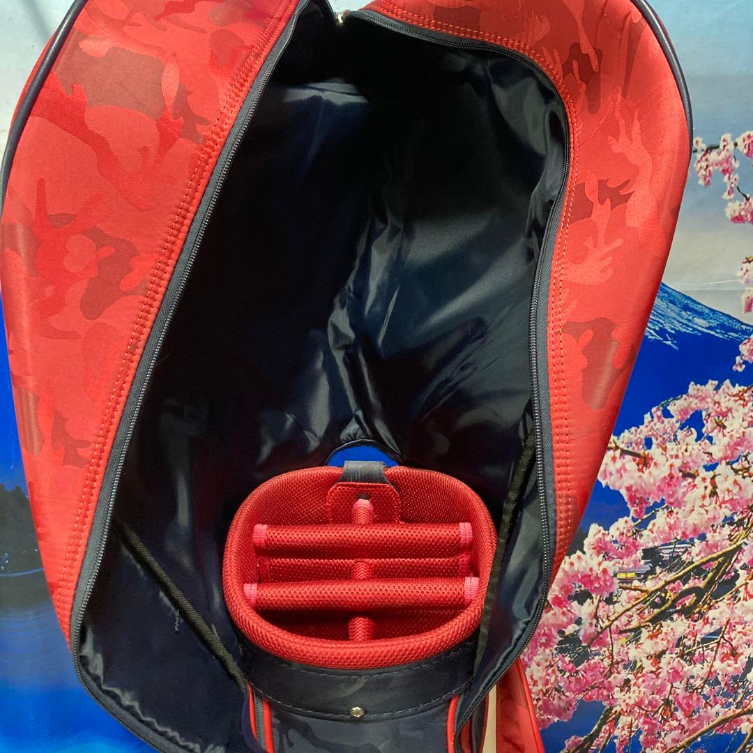 寶BU-1107 クランク キャディバッグ ネイビーホワイトレッド 人気色