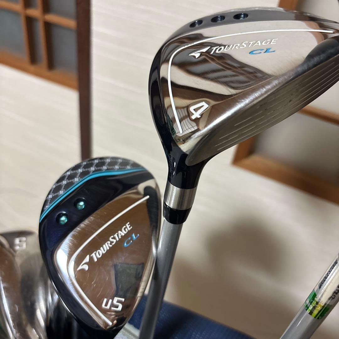 ツアーステージレディースクラブ8本初心者セットゴルフバック付き
