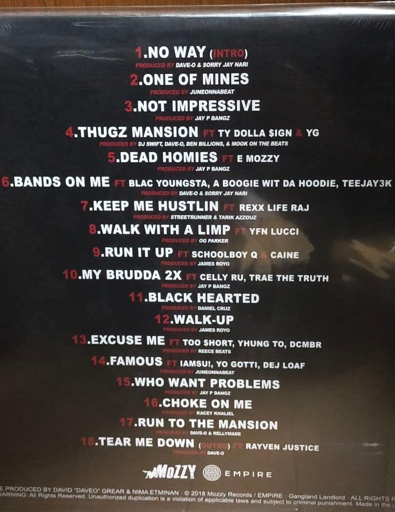 Mozzy – Gangland Landlord  LP レコード