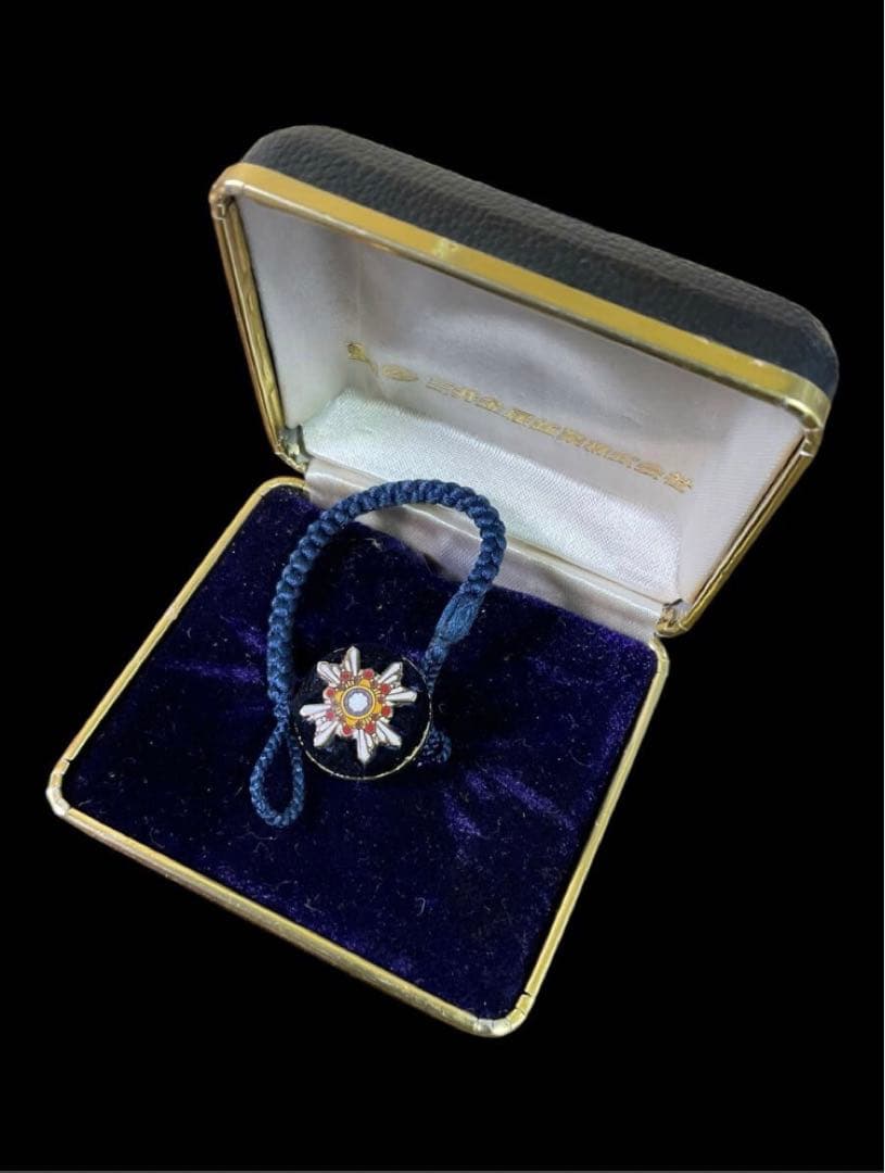 勲記 賞状 勲五等瑞宝章 純銀刻印 60g