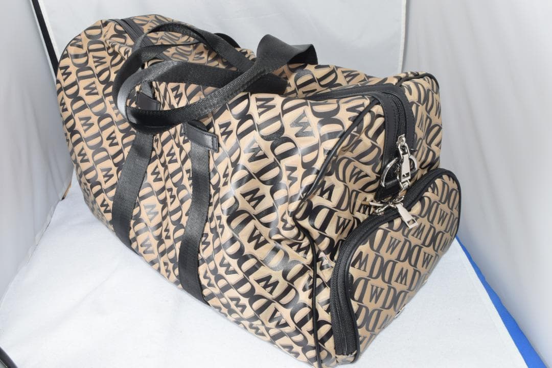 新品☆ダンスウィズドラゴン モノグラム プリント ボストン☆シューズケース☆茶色