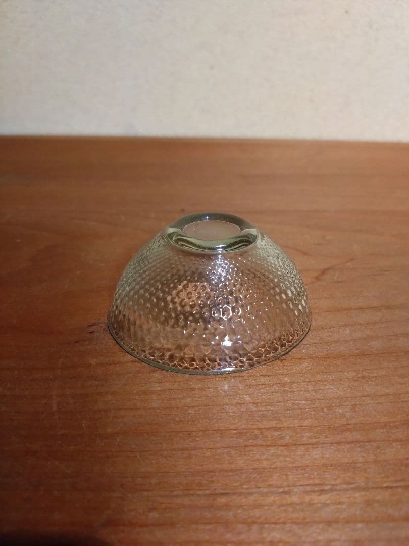 明治ガラス あられ紋 盃 猪口