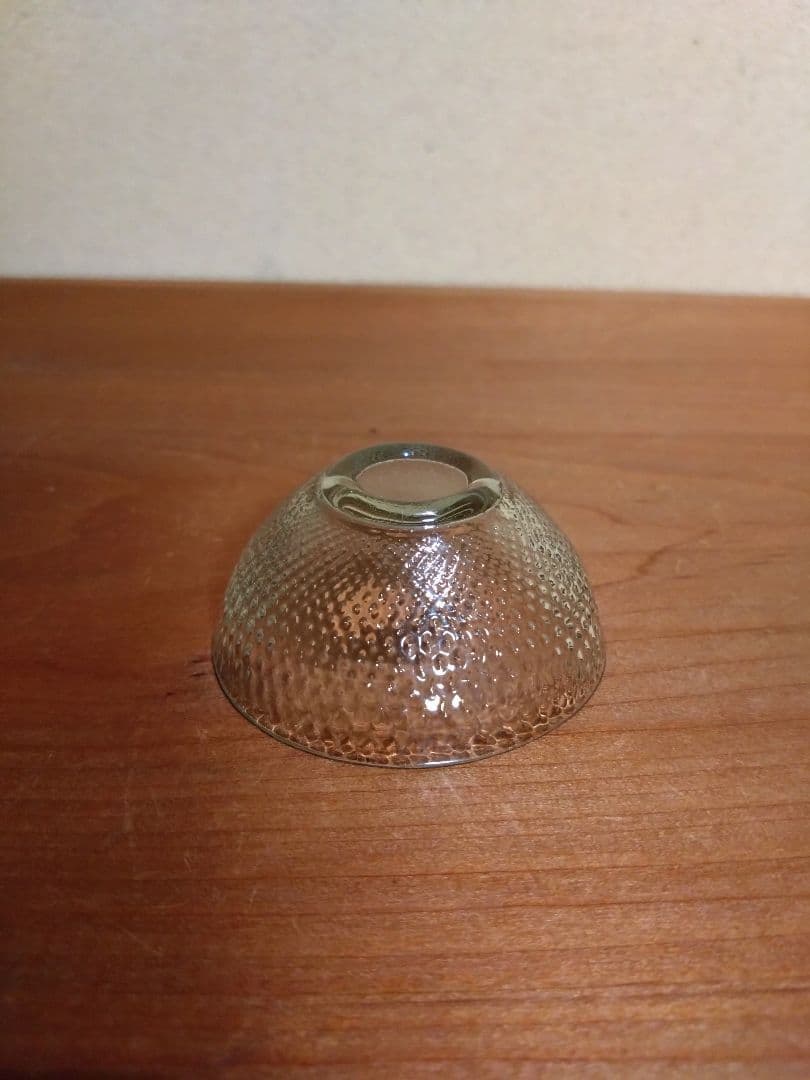 明治ガラス あられ紋 盃 猪口