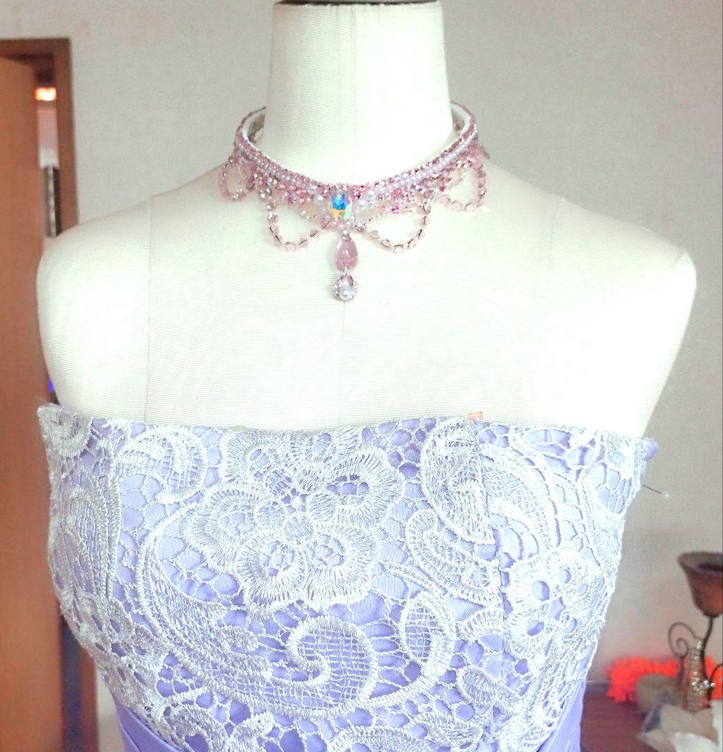 mi様 　大人可愛いピンクのネックレス　イヤリング　社交ダンス　ベリーダンス