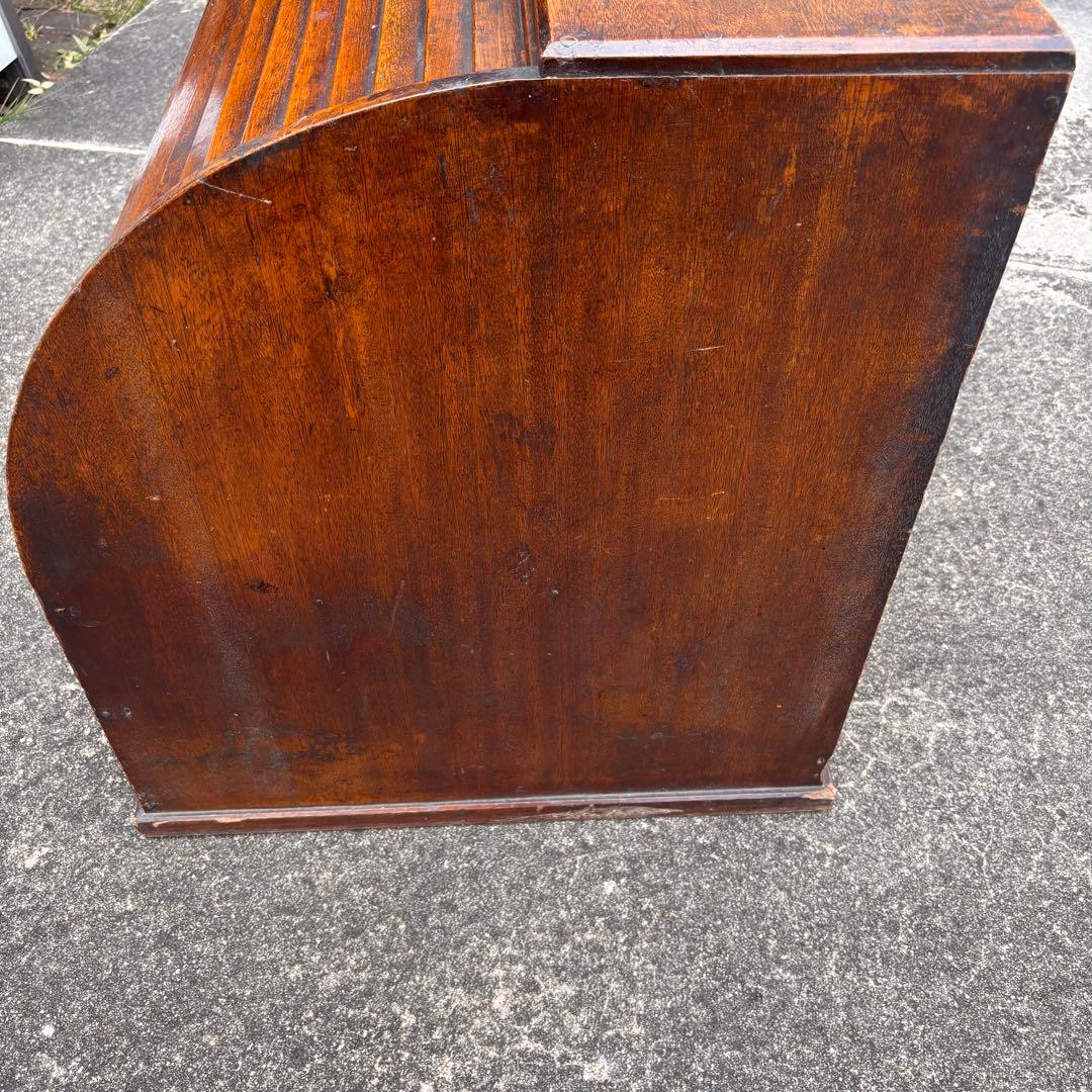 アンティーク 家具 ロールトップデスク 蛇腹机