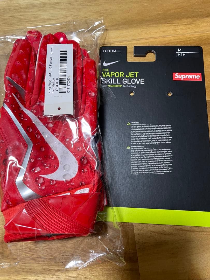 赤M Supreme NIKE Vapor Jet football Glove