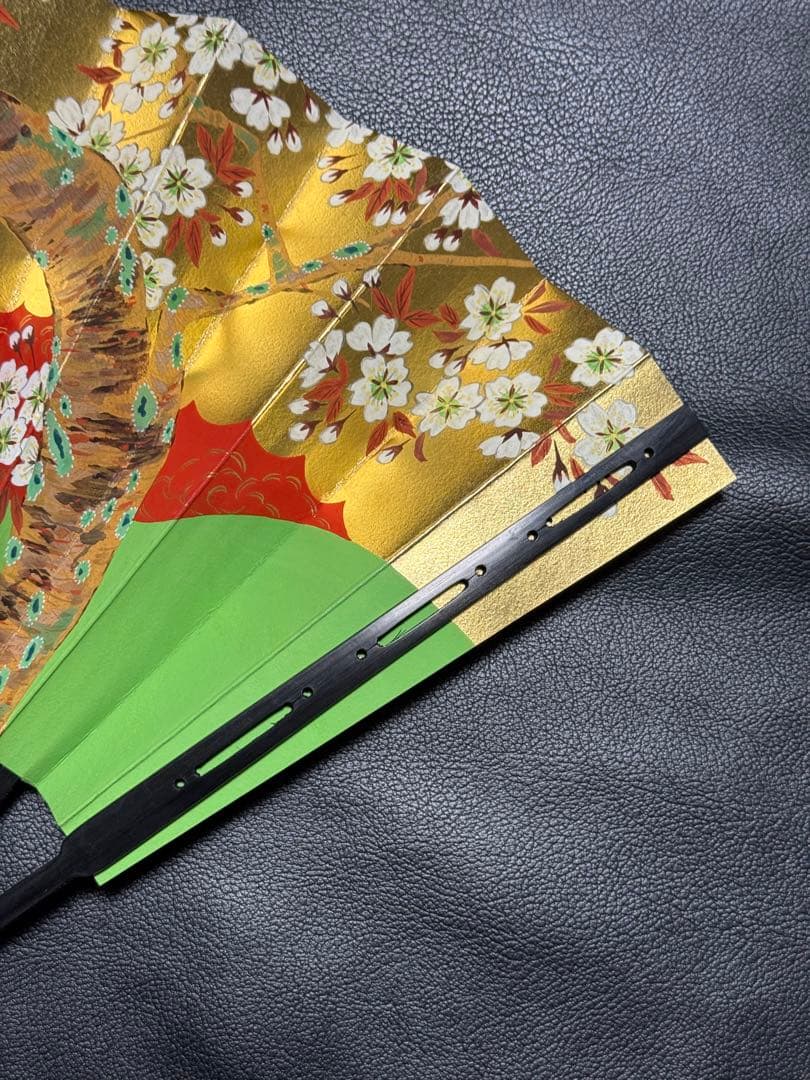扇子　32cm 宮脇賣扇庵　金　桜　飾り扇　飾舞扇　舞扇子　舞踊　着物