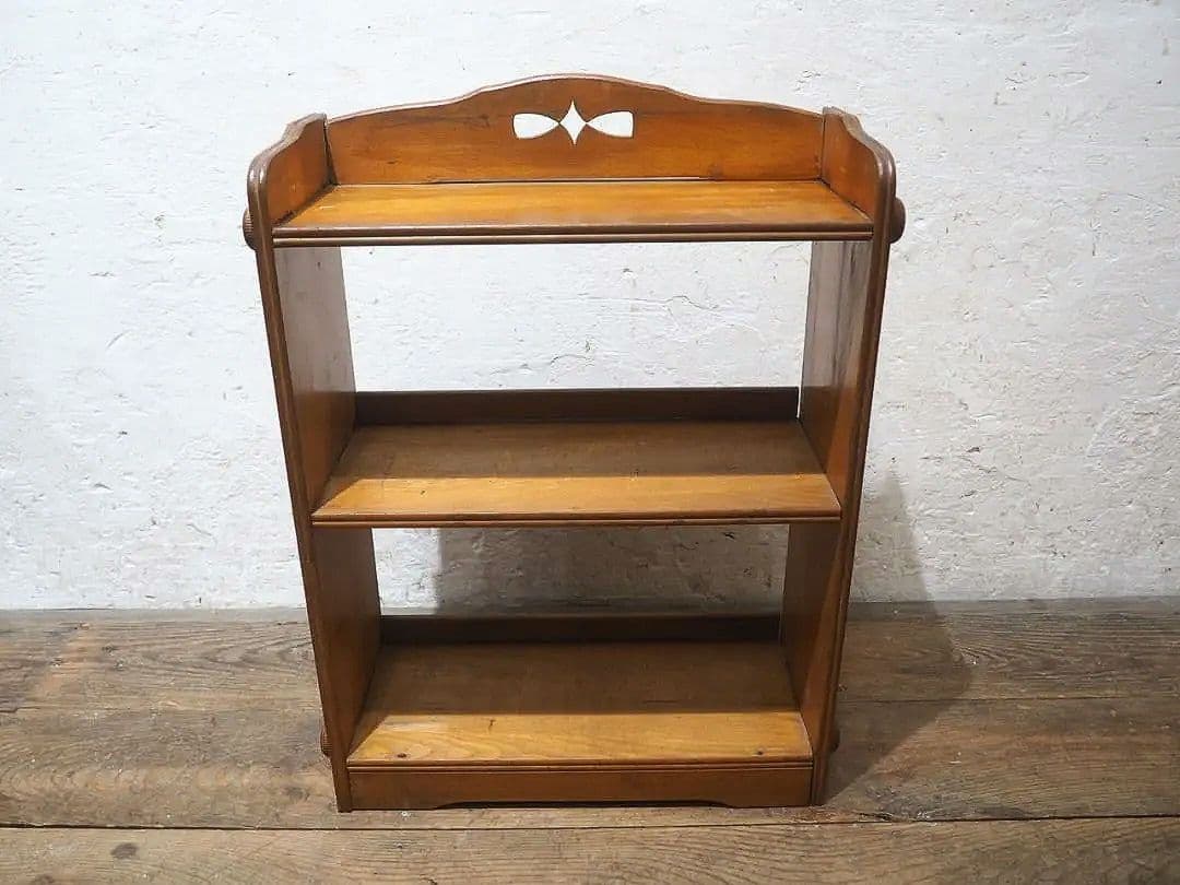 1303 ビンテージ　小振りな本棚　収納棚　ブックラック　ケース　古家具　レトロ