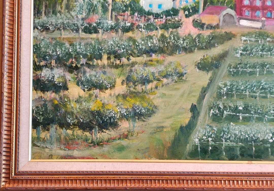 F30号 油絵 額縁 キッズスペース 農園カフェ 公募展 仮縁 絵本の国