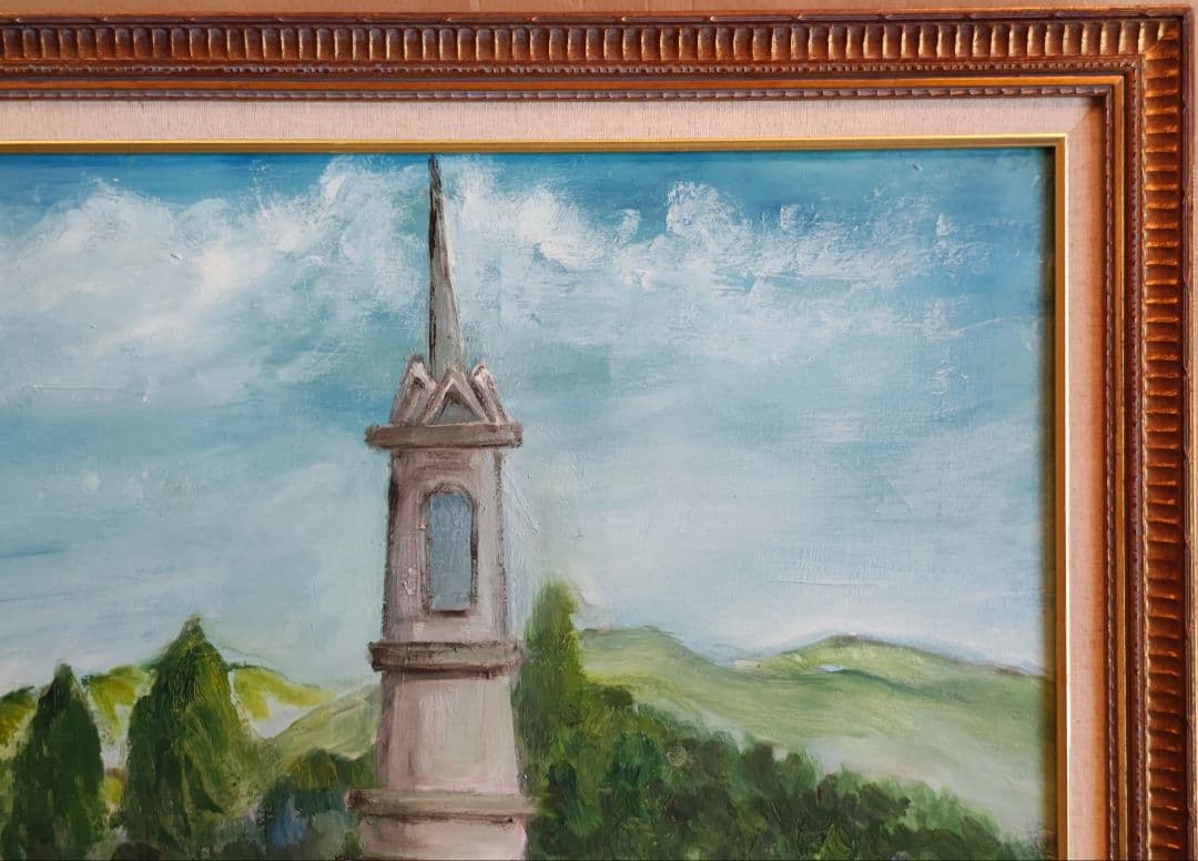 F30号 油絵 額縁 キッズスペース 農園カフェ 公募展 仮縁 絵本の国