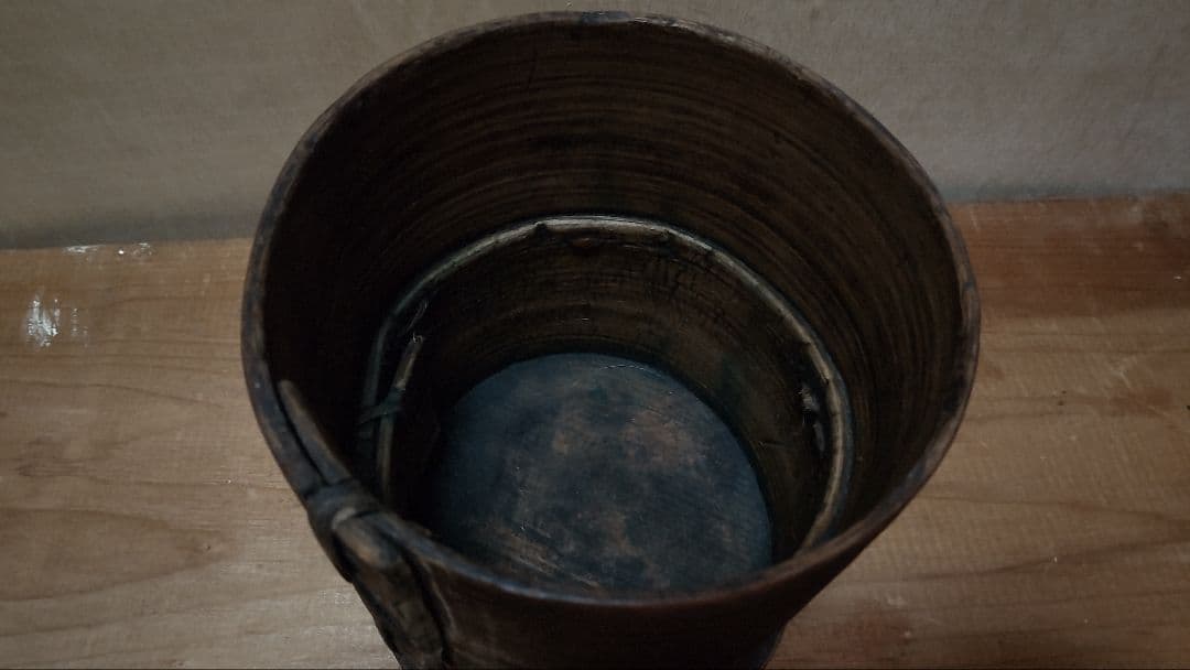 木製　円形　わっぱ　桶　古道具　時代物　古物