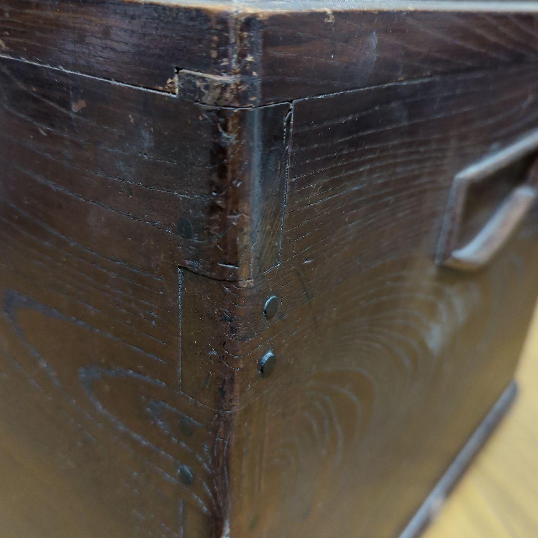 木製角火鉢　工芸品　レトロ　古民家　アンティーク