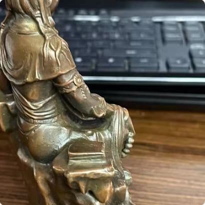 仏教美術 中国 仏像 自在観音 坐龍仏珠観音 銅製 銅器