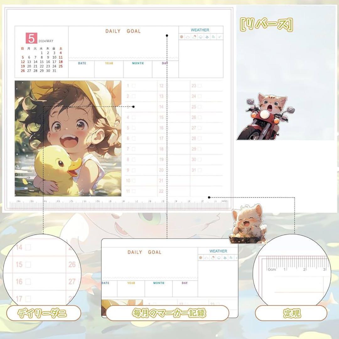 ⭐️注意✨ 2024 卓上カレンダー オリジナルカレンダー かわいい