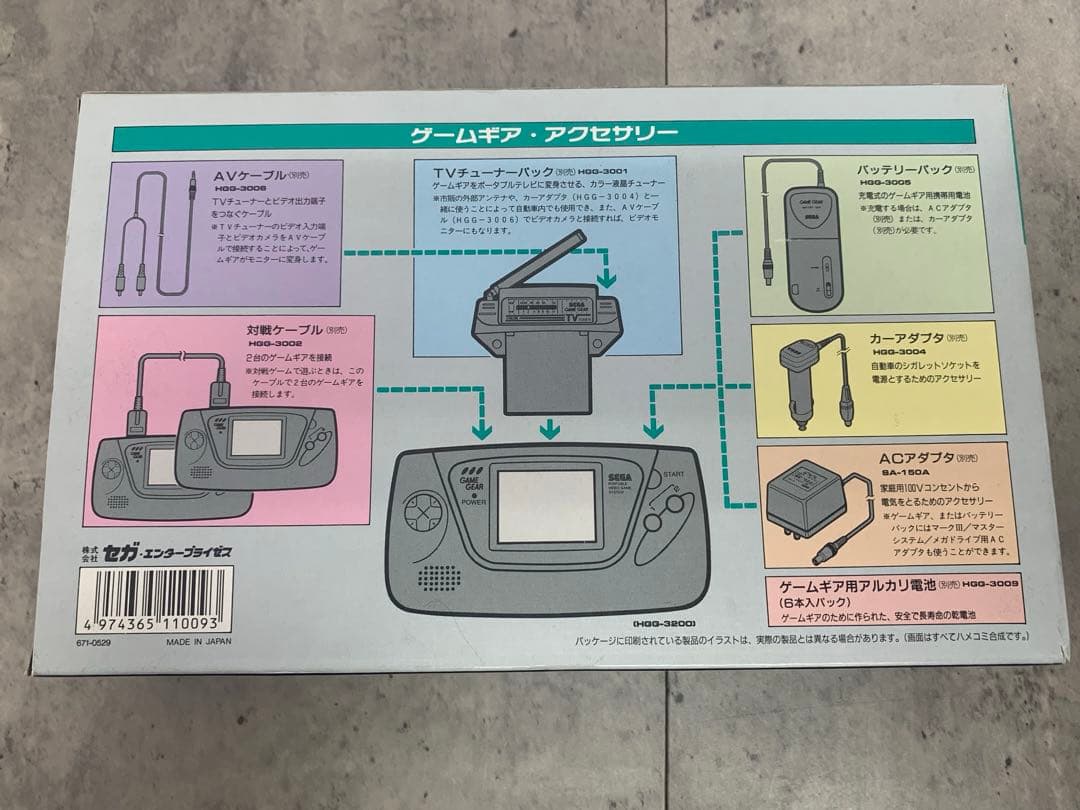 ＄ SEGA GAME GEAR ゲーム機 ゲームギア対応ACアダプター付き