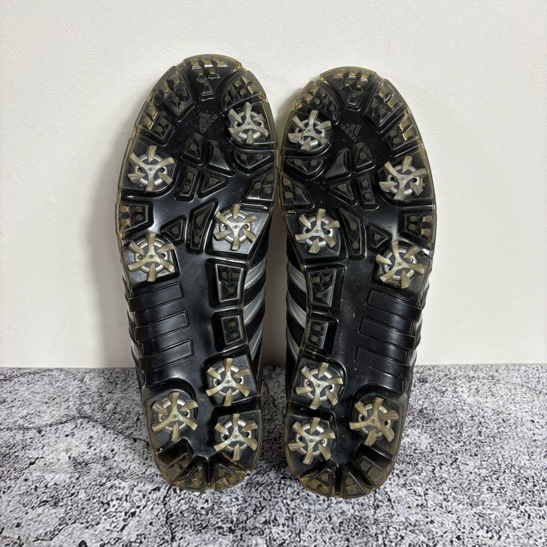 adidas ゴルフシューズ　メンズ　ダイヤル式　黒　アディダス　25.5