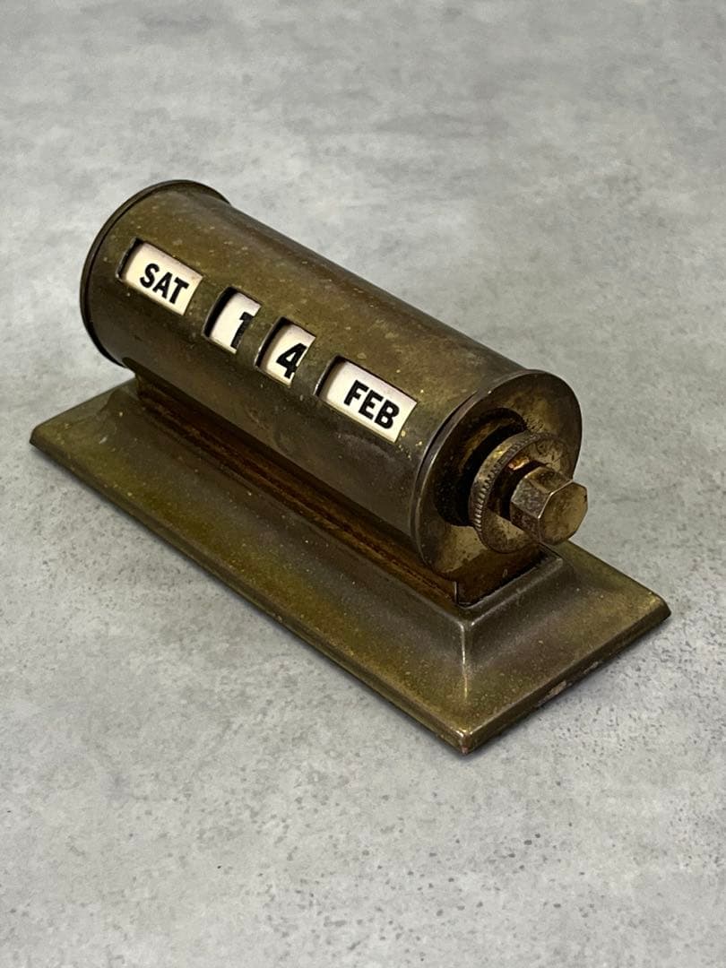 PARK SHERMAN ブラス製 デスクトップ パーペチュアルカレンダー