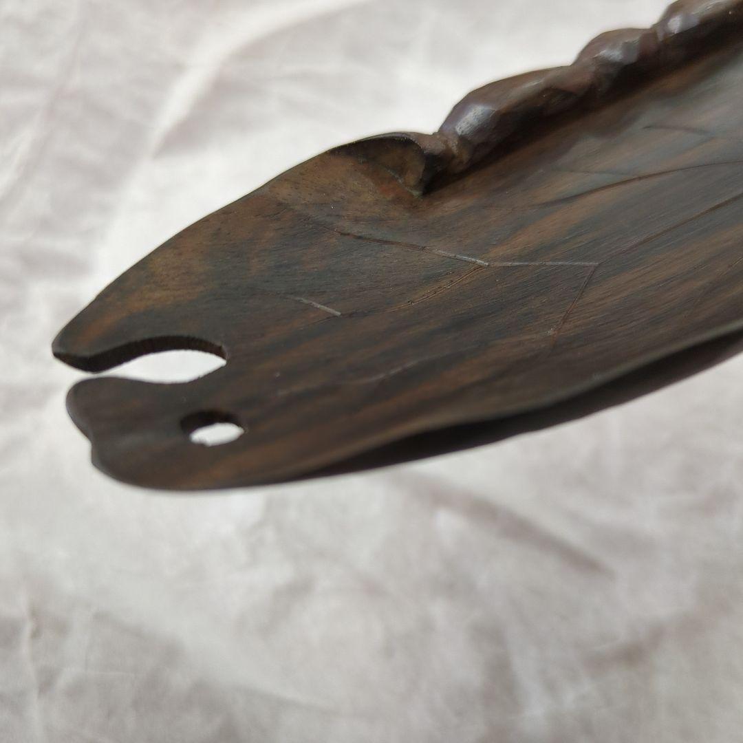 茶合　唐木　茶道具　葉っぱ　葉　茶道　木製