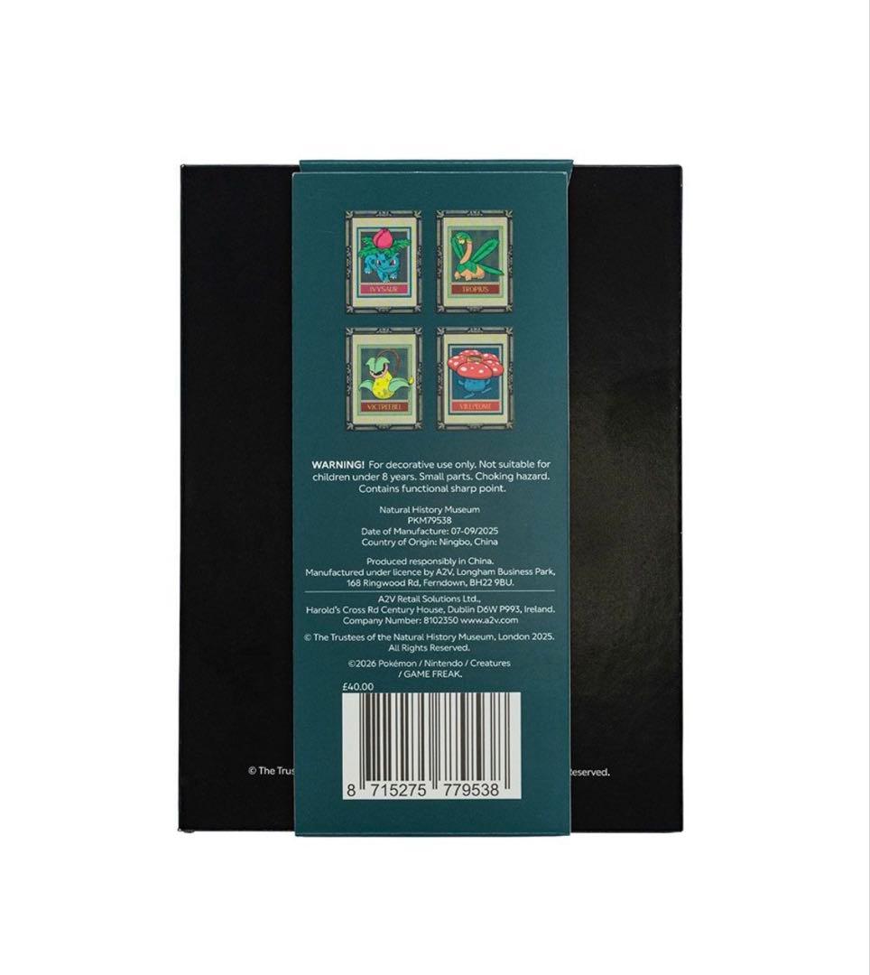 【限定品】ポケモン30周年 ロンドン自然史博物館コラボ　ピンバッジ 4個セット