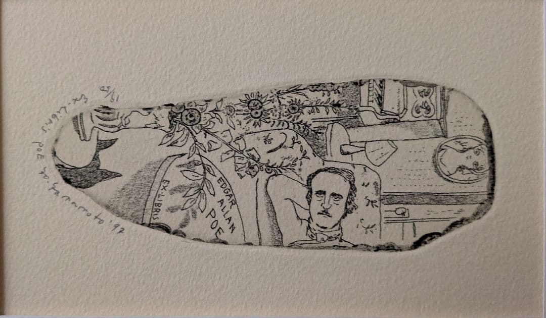 山本容子 シェイクスピアのソネットより銅版画Ex−libris おまけプレート付