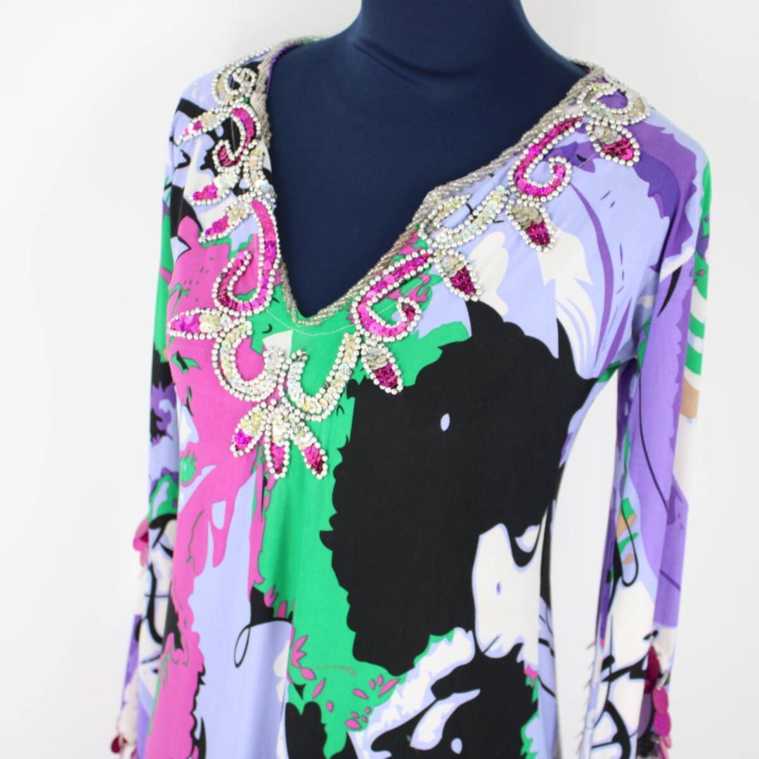 【ベリーダンス用衣装 サイーディドレス】マルチカラー ・ラインストーン付き