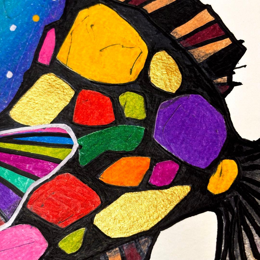 に*け様 「 余命１年 」｜絵画 原画 抽象画 絵 動物画 ドローイング 画家